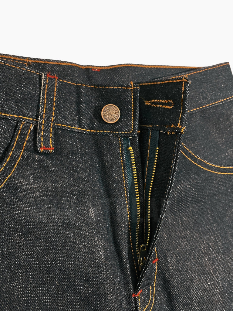 Celana Denim Selvedge Original Pria 15 oz Non Stretch Raw Blue Black Olympus Series WIN STREAK