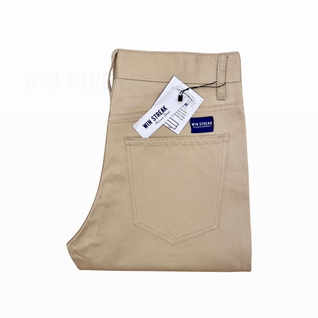 Celana Panjang Chino Pria Original Model Slim Straight Twill Combed Hitam Premium Casual Win Streak