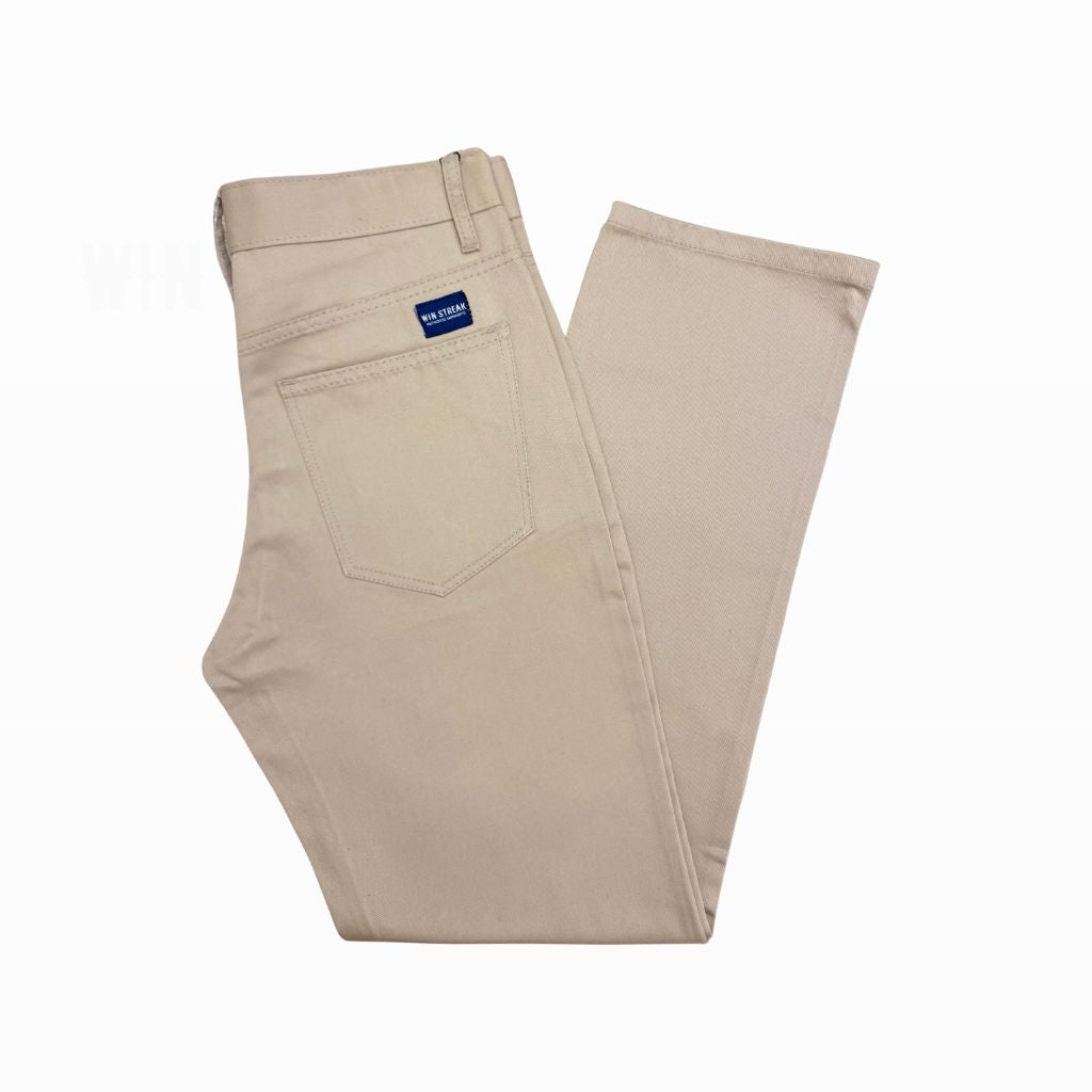 Celana Panjang Chino Pria Original Model Slim Straight Twill Combed Hitam Premium Casual Win Streak
