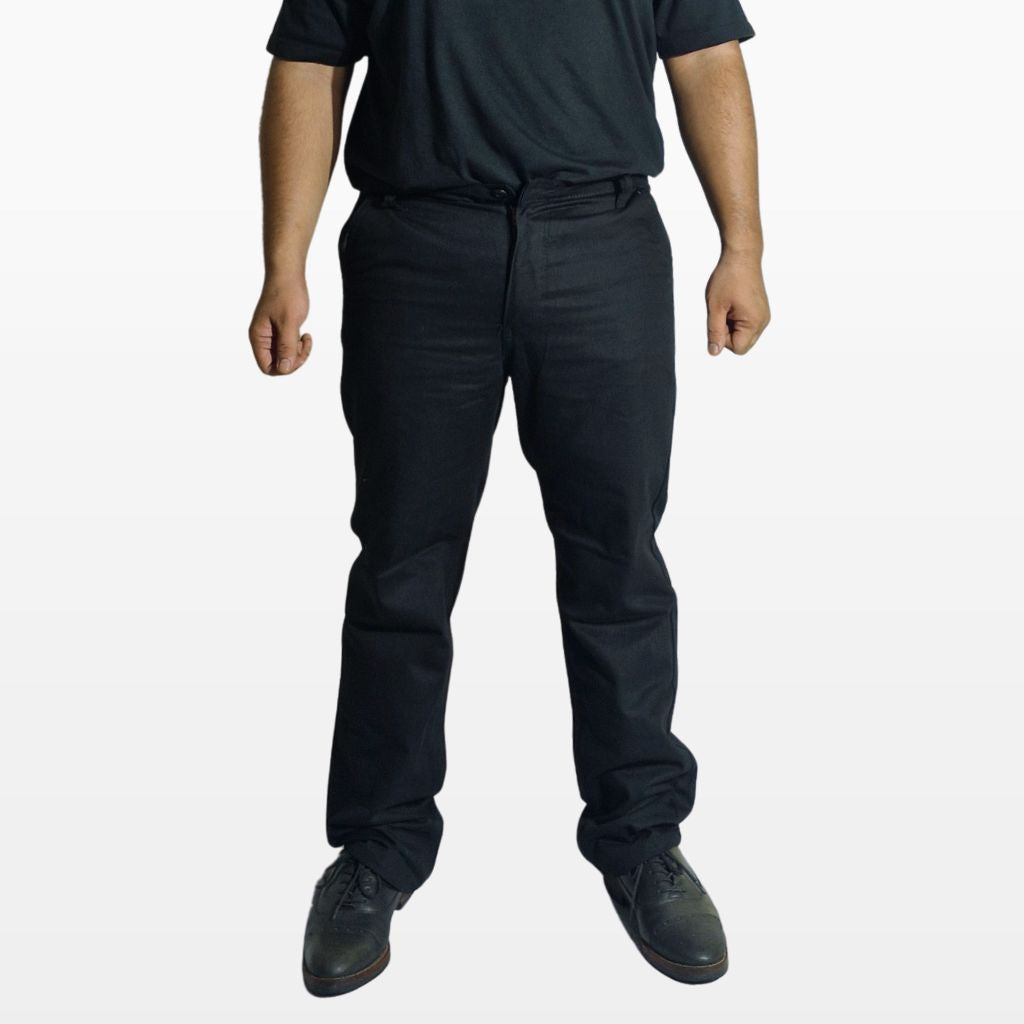 Celana Panjang Chino Pria Original Model Slim Straight Twill Combed Hitam Premium Casual Win Streak
