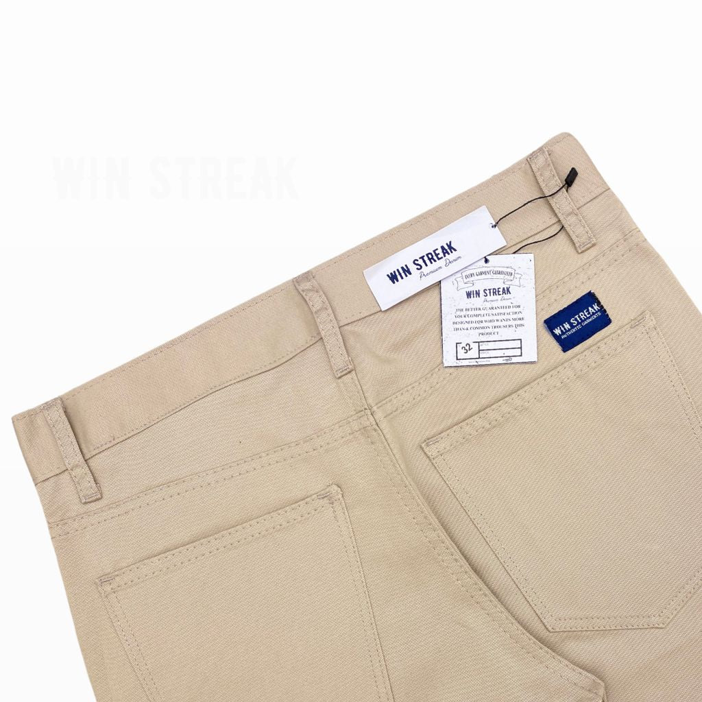Celana Panjang Chino Pria Original Model Slim Straight Twill Combed Hitam Premium Casual Win Streak
