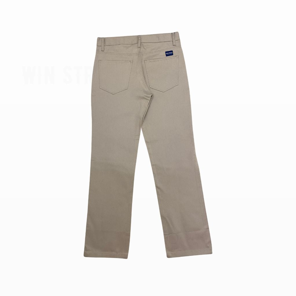Celana Panjang Chino Pria Original Model Slim Straight Twill Combed Hitam Premium Casual Win Streak