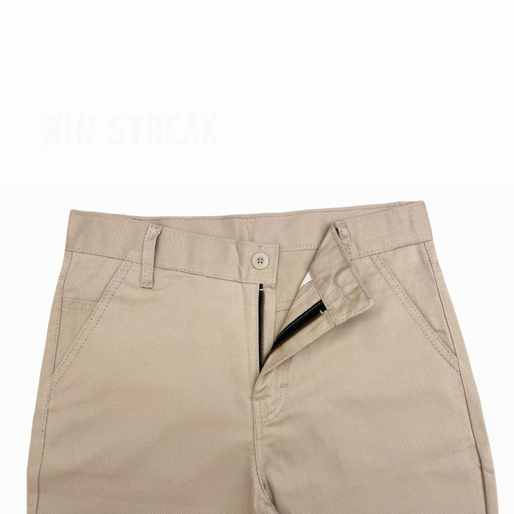 Celana Panjang Chino Pria Original Model Slim Straight Twill Combed Hitam Premium Casual Win Streak