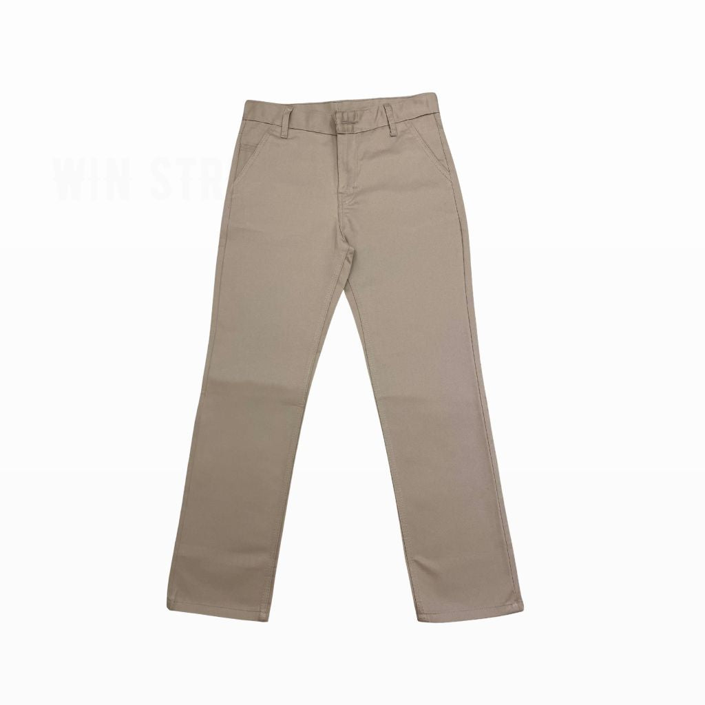 Celana Panjang Chino Pria Original Model Slim Straight Twill Combed Hitam Premium Casual Win Streak