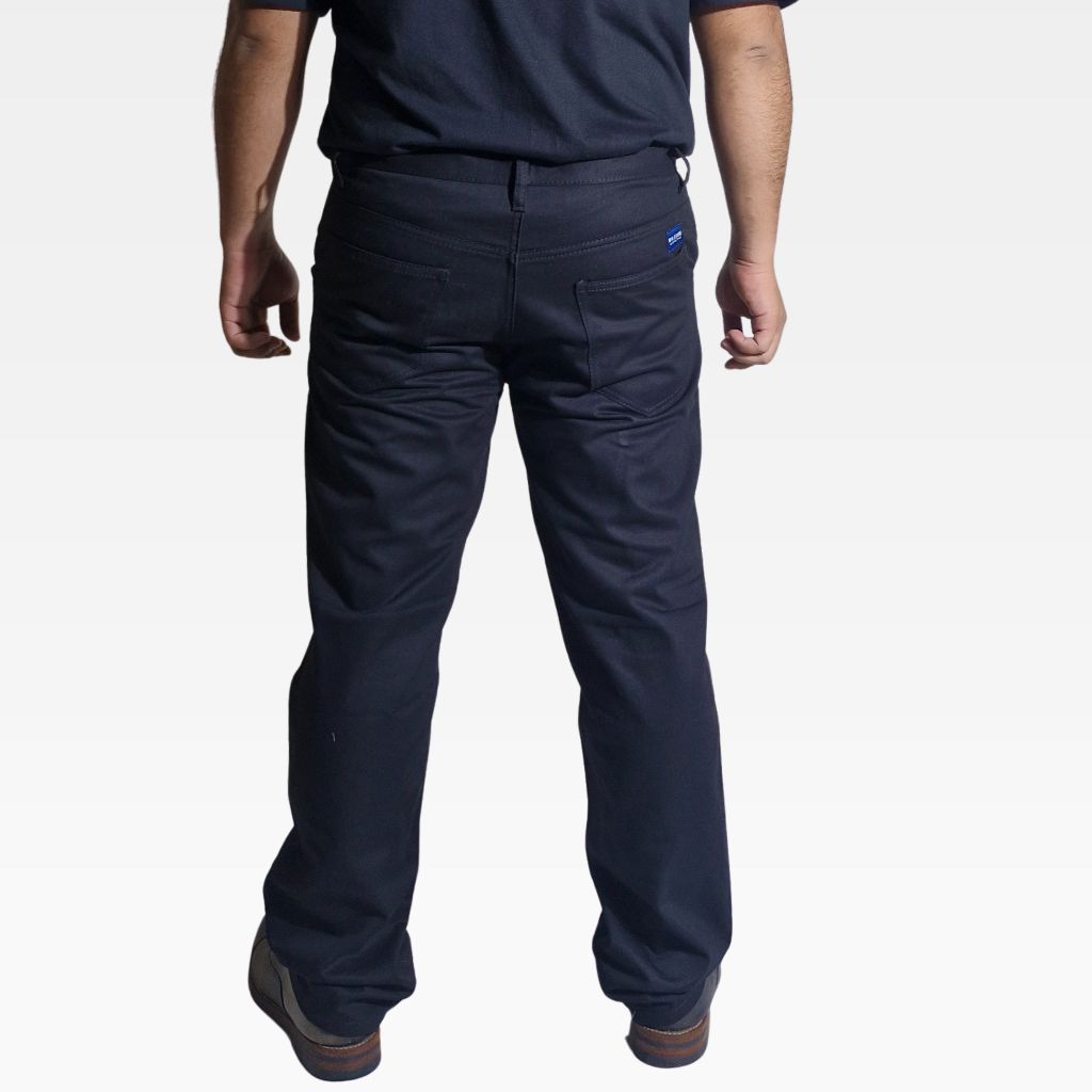Celana Panjang Chino Pria Original Model Slim Straight Twill Combed Hitam Premium Casual Win Streak