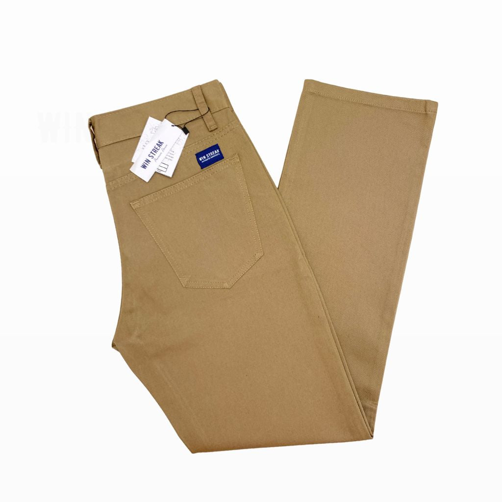 Celana Panjang Chino Pria Original Model Slim Straight Twill Combed Hitam Premium Casual Win Streak