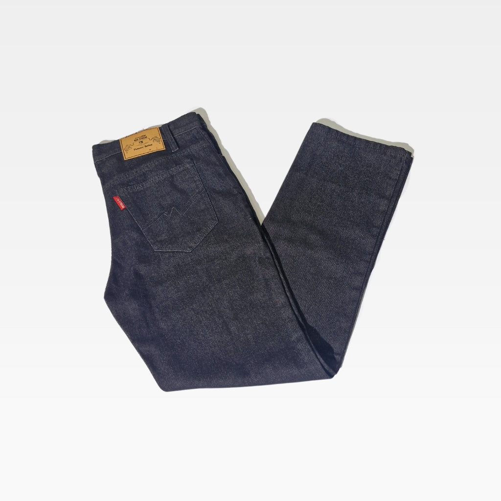 Celana Jeans Denim Pria Panjang 13.5oz Blue Wash Non Stretch Fit Reguler Sim Straight Pieoner Series