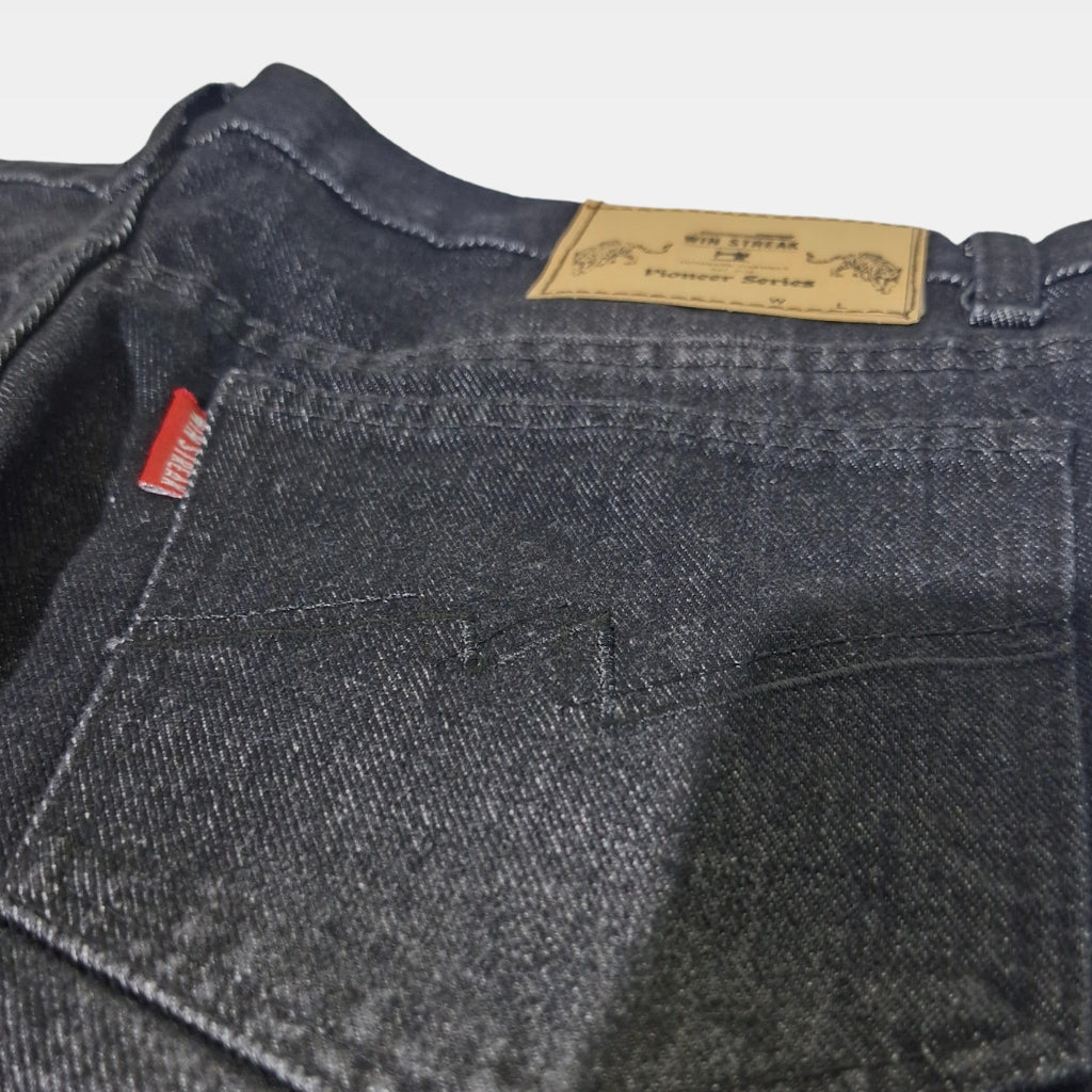 Celana Jeans Panjang Denim Pants Reguler Silm Straight Fit Whisker 13.5 Oz WIN STREAK