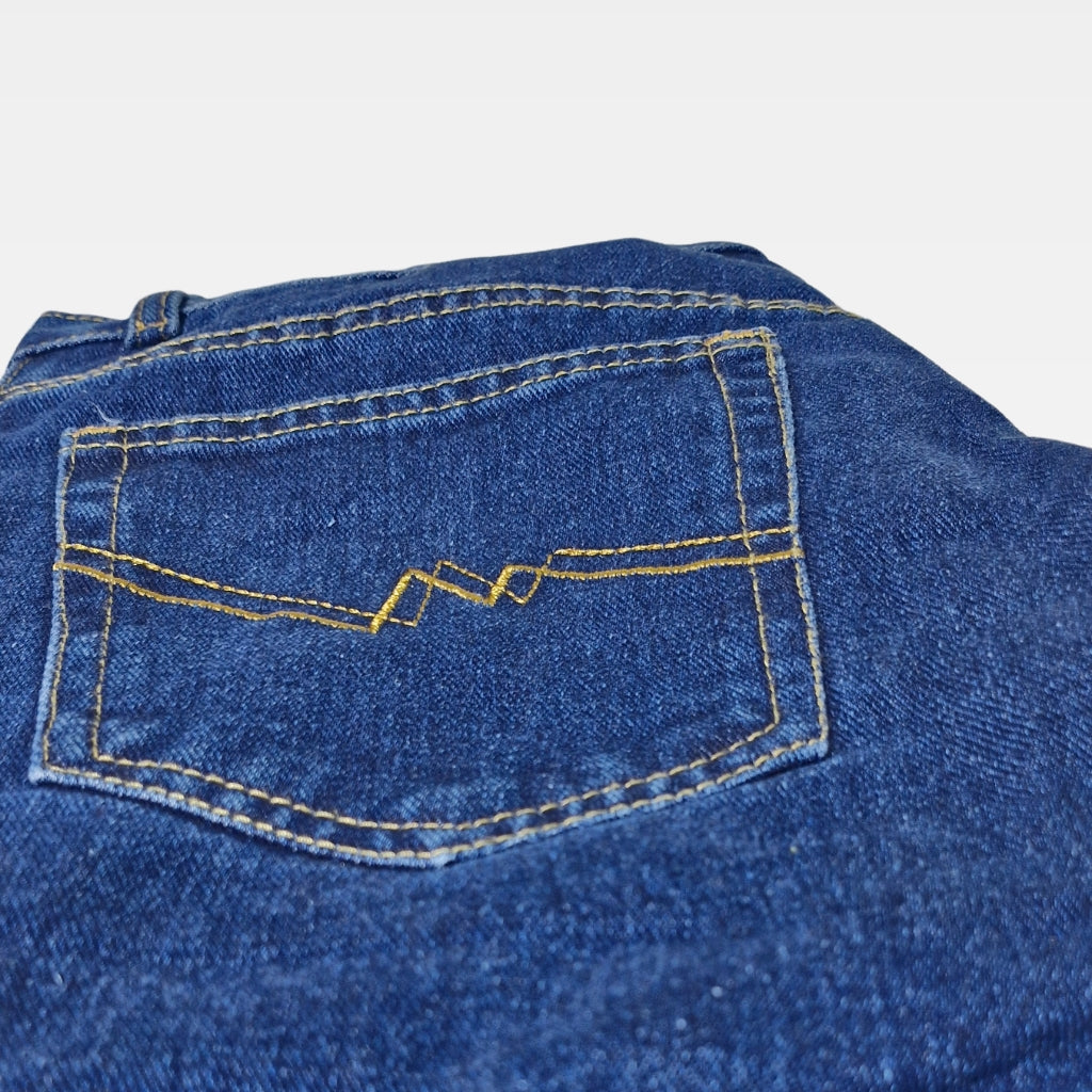 Celana Jeans Denim Pria Panjang 13.5oz Blue Wash Non Stretch Fit Reguler Sim Straight Pieoner Series