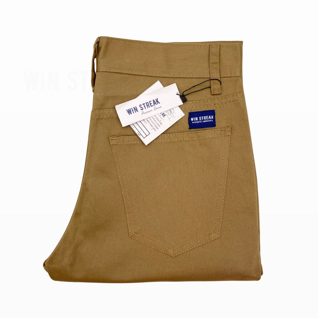 Celana Panjang Chino Pria Original Model Slim Straight Twill Combed Hitam Premium Casual Win Streak
