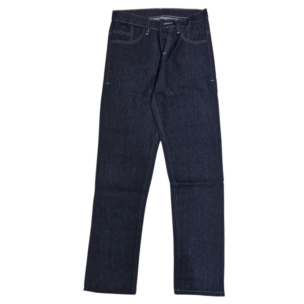 Celana Denim Selvedge Original Pria 13.5 oz Non Stretch Raw Black Indigo