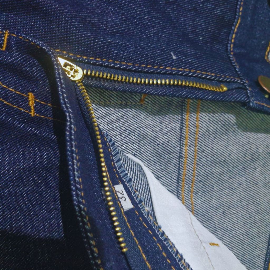 Celana Denim Selvedge Original Pria 13.5 oz Non Stretch Raw Black Indigo